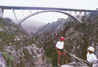 Bloukrantz Bridge in the Background, Abseiling in Foreground